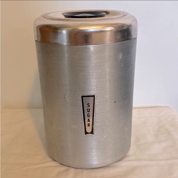 Vintage 1950s Aluminum Sugar Canister - Picture 9 of 9